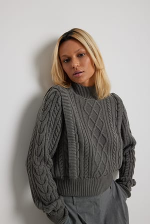 Grey Dziergany sweter