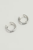 Silver Recycled Chunky Silver Plated Hoops