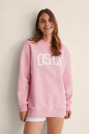 Pink City Print Sweatshirt