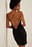 Cowl Neck Back Detail Mini Dress