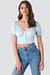 Cropped Fitted Button Top