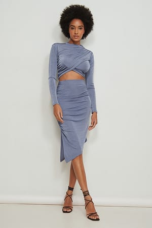 Steel Blue Recycled kjol