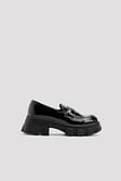 Black Glossy Patent Loafers