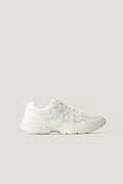 White/White Glozzy Sneaker