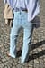 Organische bootcut skinny jeans met hoge taille