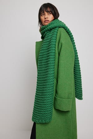 Green Écharpe tricotée