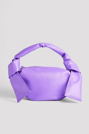 Lilac Pehmeä solmutettu laukku