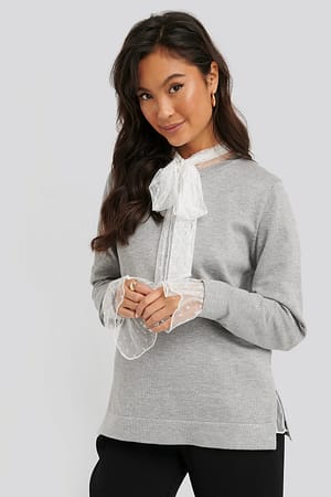 Grey Light Knitted Sweater