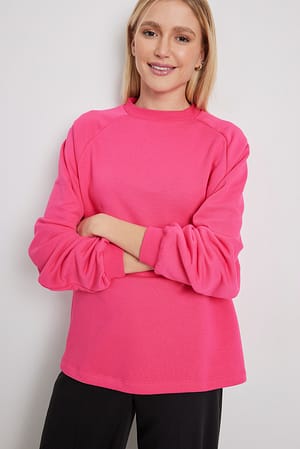 Pink Organische lange basic trui