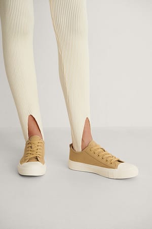 Ochre Low Lace Up Trainers