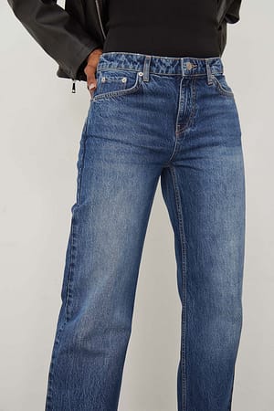 Dark Blue Slim jeans met lage taille