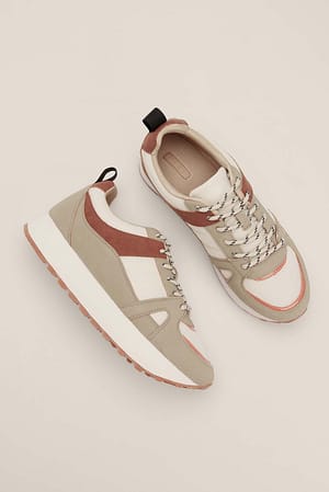 Taupe/Peach Sneakers
