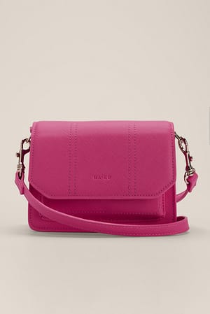Strong Pink Micro Crossbody Compartment Bag