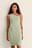 Ekologiczna karbowana sukienka odsłaniająca jedno ramię