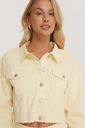 Yellow Organic Cotton Colored Denim Jacket