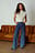 Organische jeans met wijde pijpen en hoge taille