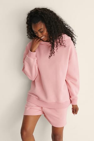 Pink Ekologisk oversize hoodie