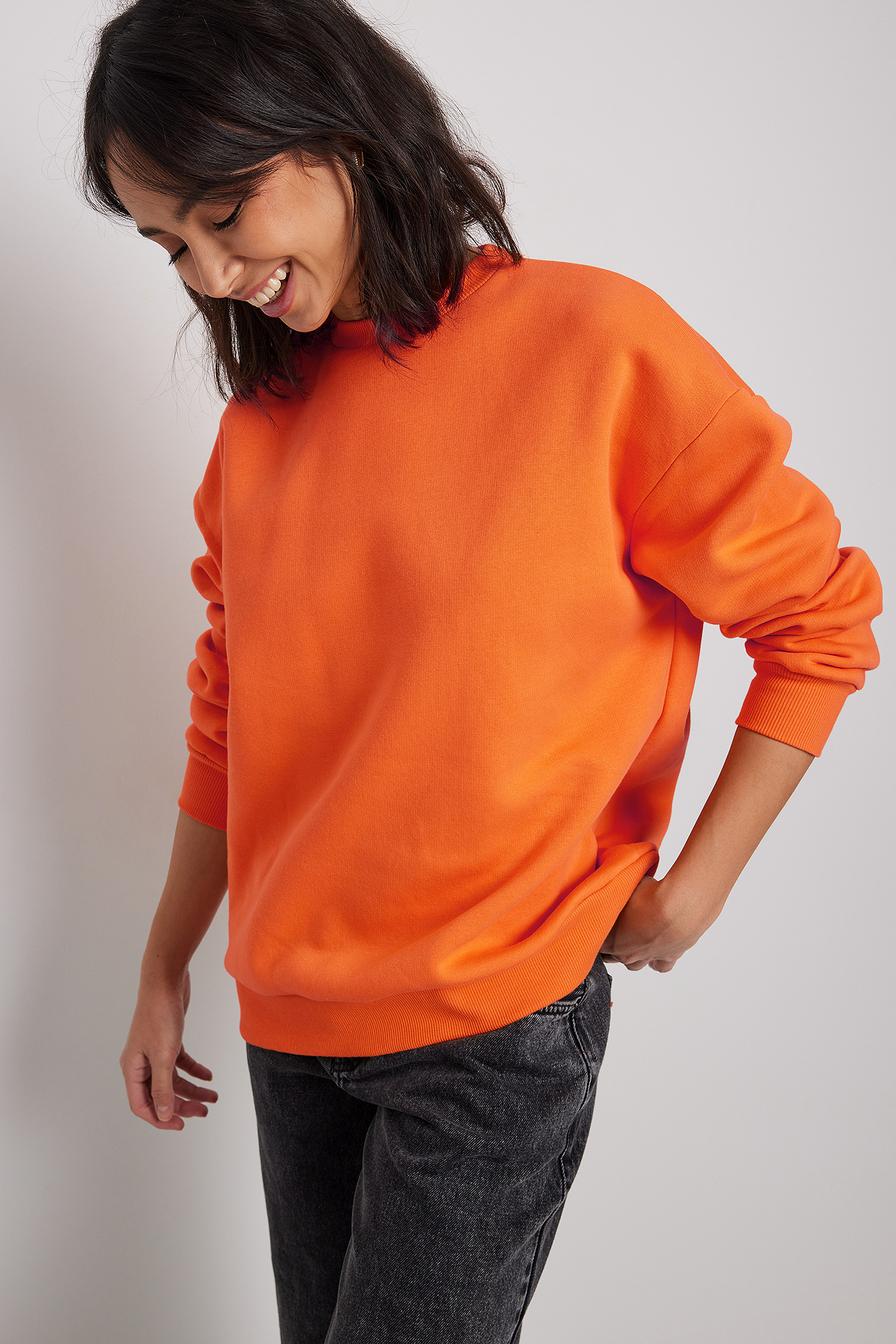 Orange Oversized Sweatshirt