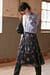 Pleated Flower Printed Chiffon Skirt