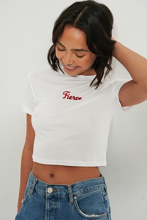 White Tryckt baby T-shirt