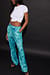 Printed Flared High Waist Suit Pants