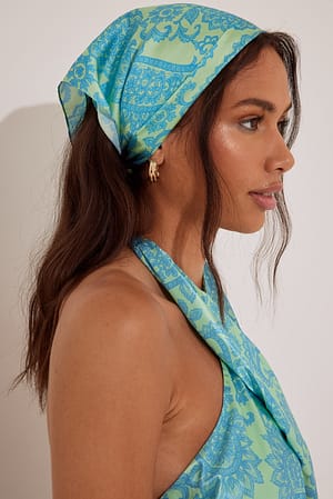 Paisley Multi Tørklæde i genanvendt materiale til håret med print