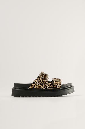 Leopard Spänne profile sandaler med spänne