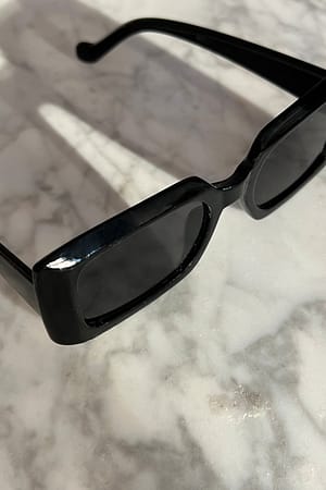 Black Rectangular Big Sunglasses