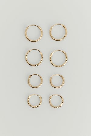 Gold Mini Hoop Earring Set