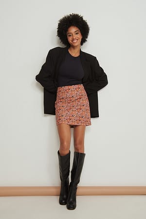 Sunset Floral Recycled Printed Mini Skirt
