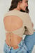 Ribbed Open Back Detail Top
