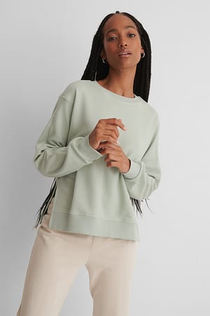 Green Ekologisk sweatshirt med lång ärm