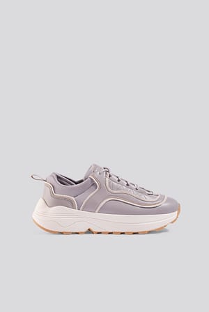 Lilac Rounded Chunky Trainers