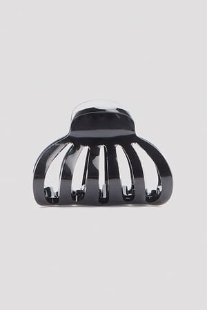 Black Rounded Small Hair Claw