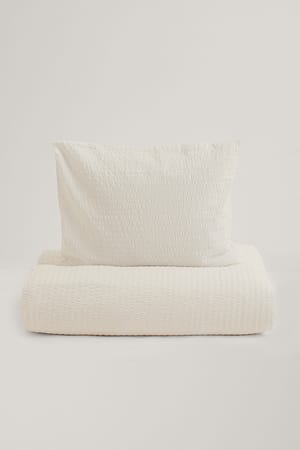 White Seersucker sängkläder