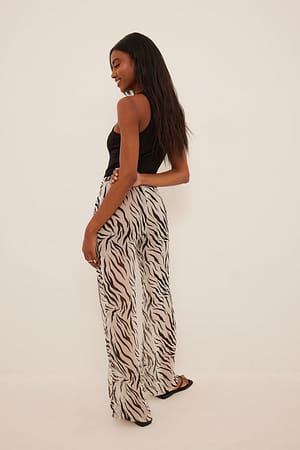 Black Zebra Bukser med print