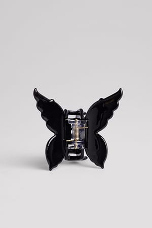 Black Shiny Butterfly Hair Claw