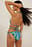 Glänzendes Bänder-Bikini-Höschen mit Kreisdetail
