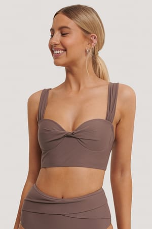 Rose Taupe Singlet Bikini Top