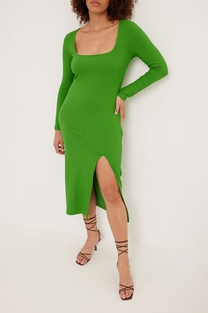 Green Klänning med slits