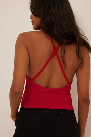 Red Ribbet singlet med stropp i ryggen