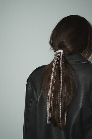 Silver Clip para el pelo con strass