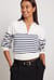 Striped Collar Knitted Sweater