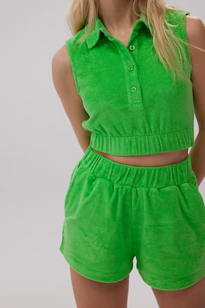 Bright Green Top Terry