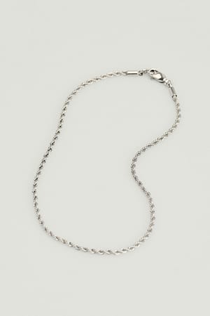 Silver Twisted Chain Silver Plated Anklet