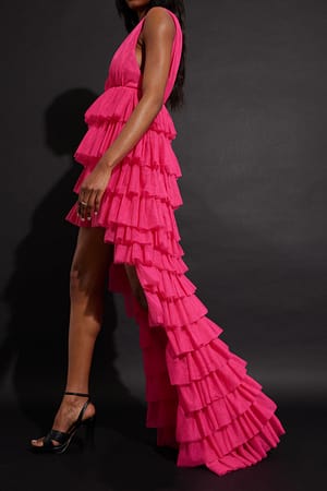 Pink Vestido de Tule Volume
