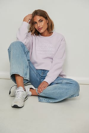 Dusty Purple Sweatshirt med print
