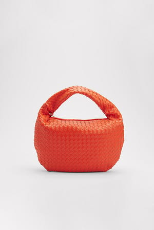 Red Woven Rounded Bag