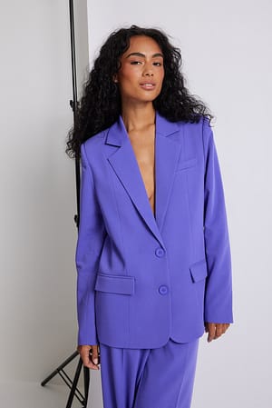 Purple Oversize-Blazer