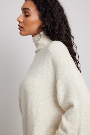 Off White Oversized Knited Sweater